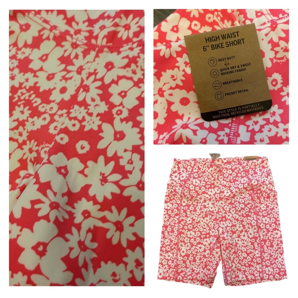 Pink active bike shorts